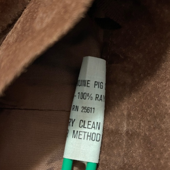 Brown Leather Suede Midi Skirt - Picture 4 of 8